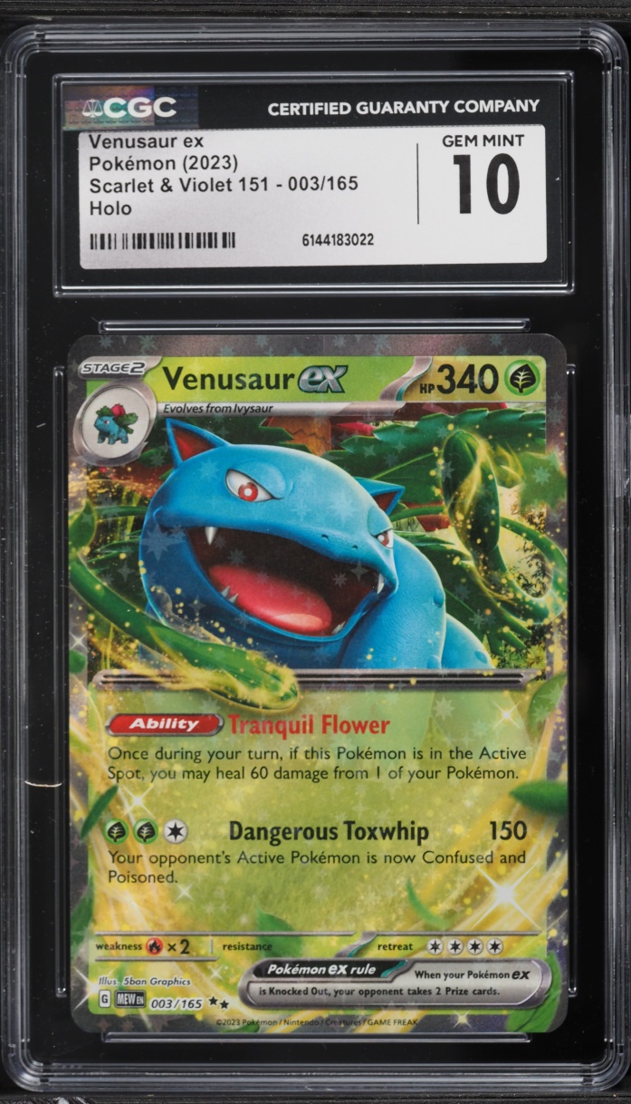 2023 Pokemon Scarlet & Violet 151 Holo Venusaur ex #3 CGC 10 GEM MINT