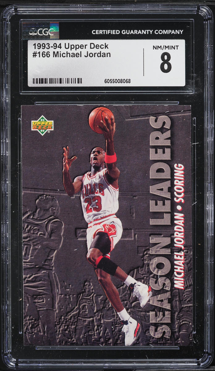 1993 Upper Deck Basketball Michael Jordan #166 CGC 8 NM-MT