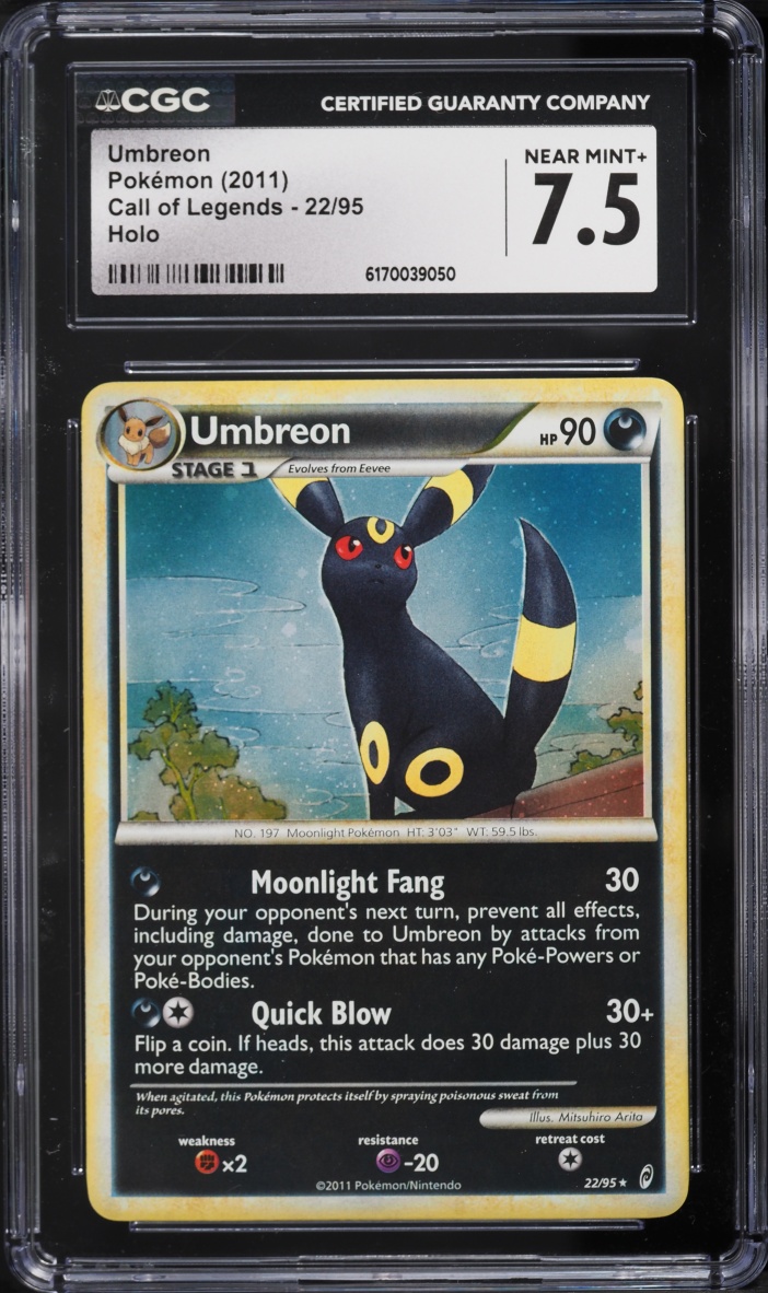 2011 Pokemon Call Of Legends Holo Umbreon #22 CGC 7.5 NRMT+