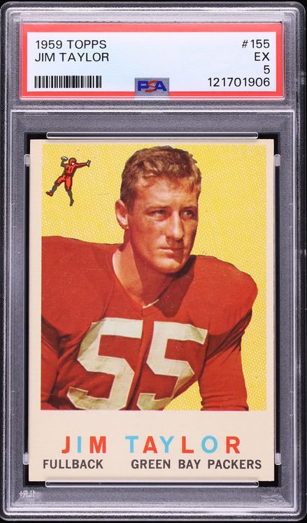 1959 Topps Football Jim Taylor ROOKIE #155 PSA 5 EX