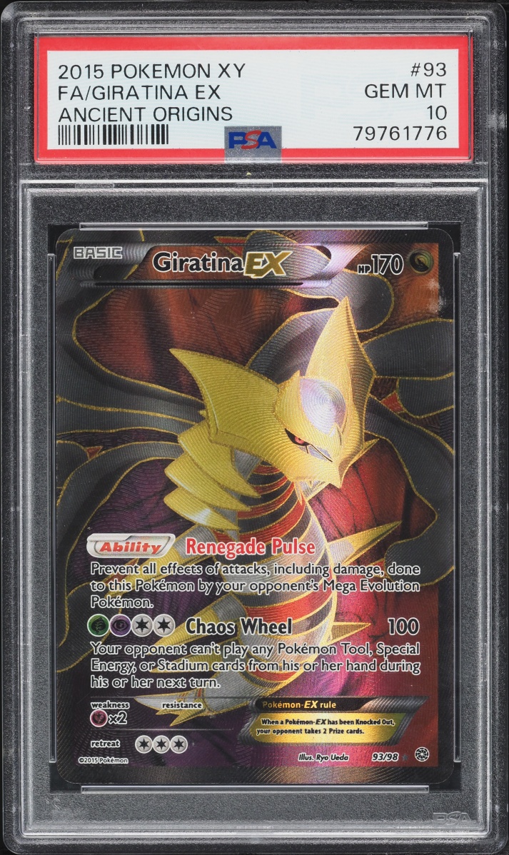 2015 Pokemon XY Ancient Origins Full Art Giratina EX #93 PSA 10 GEM MINT