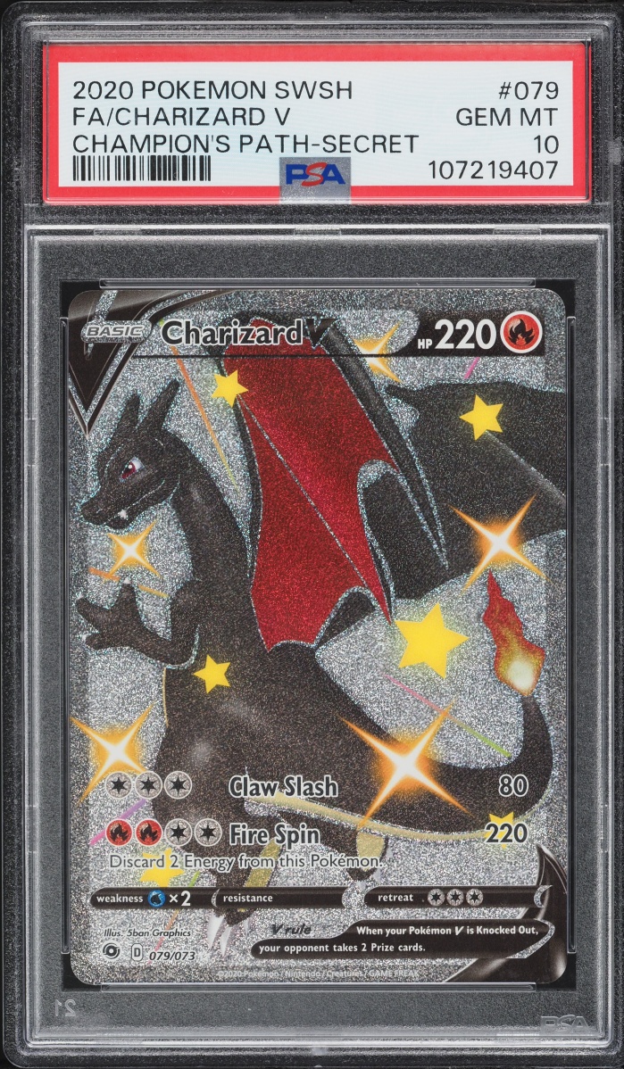2020 Pokemon Sword & Shield Champion's Path Full Art Charizard V #79 PSA 10 GEM MINT