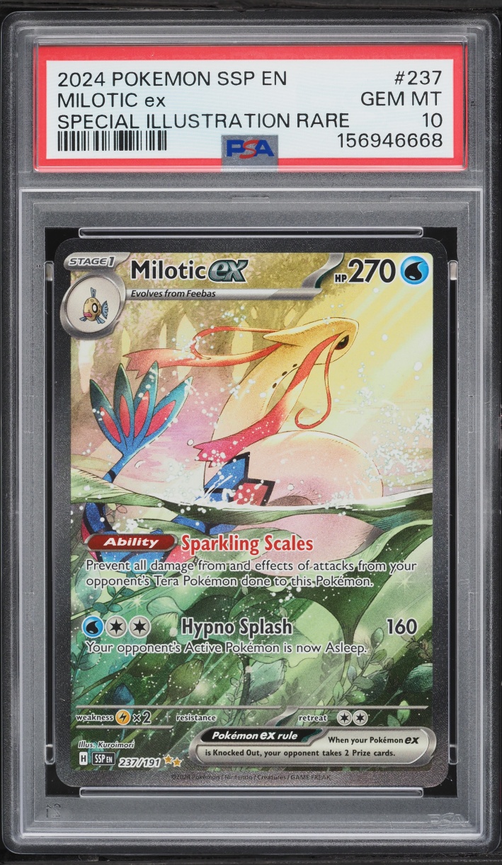 2024 Pokemon Scarlet & Violet Surging Sparks SIR Milotic EX #237 PSA 10 GEM MINT