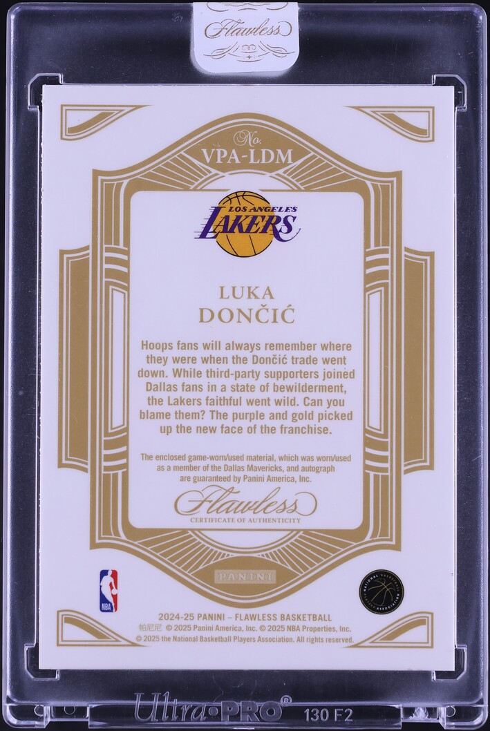 2024 Panini Flawless Vertical Luka Doncic PATCH AUTO /25 #VPA-LDM
