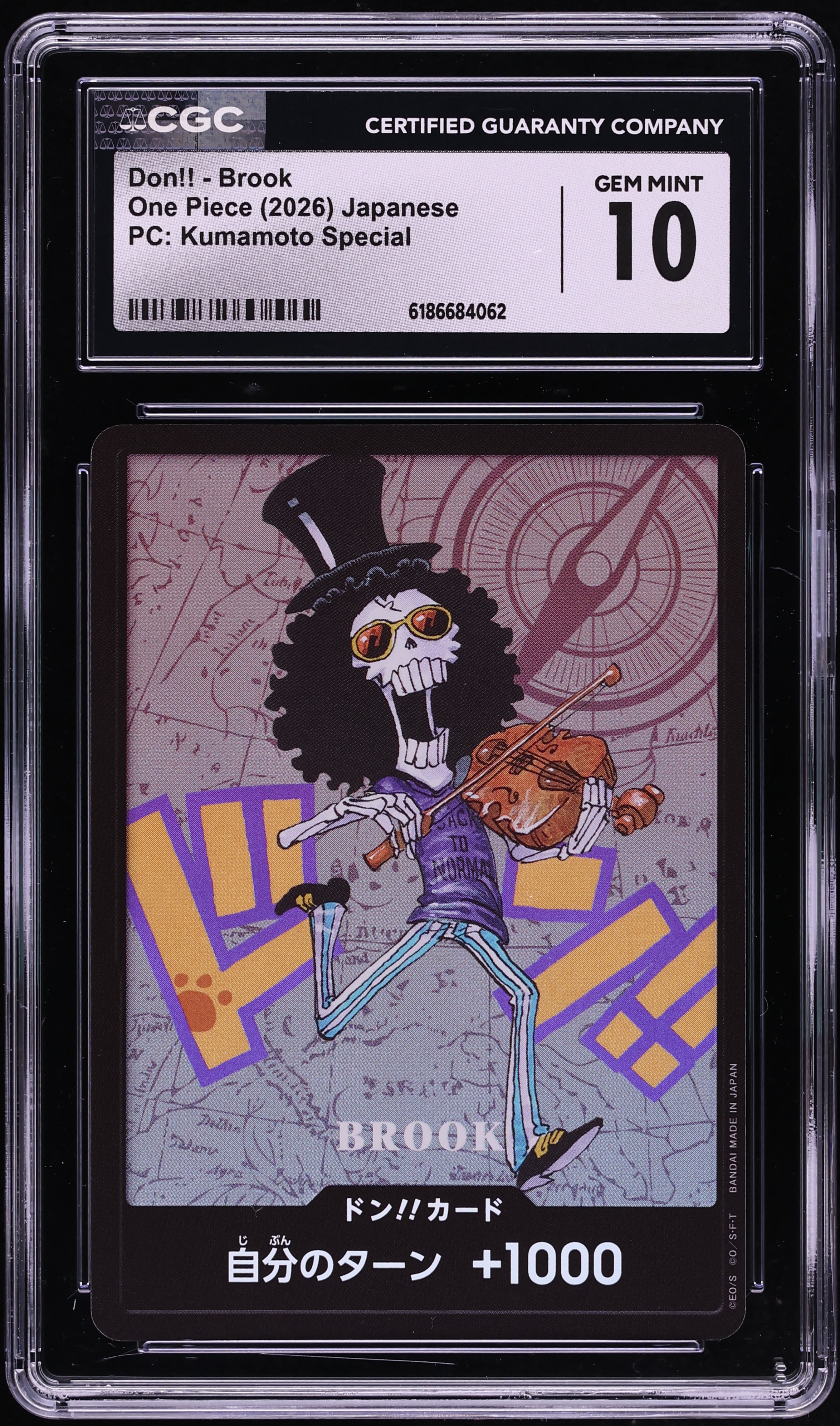 2026 One Piece Japanese Premium Collection Kumamoto Special Don!! Brook CGC 10 GEM MINT