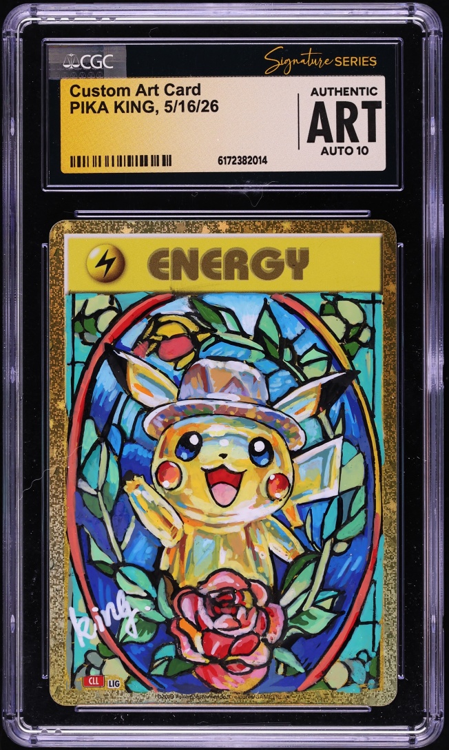 Pika King Signed Custom Art Card AUTO CGC Signature Series AUTH