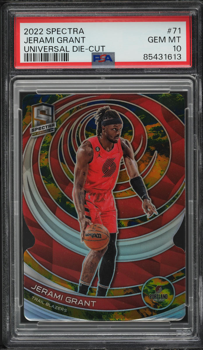 2022 Panini Spectra Universal Die-Cut Jerami Grant /8 #71 PSA 10 GEM MINT