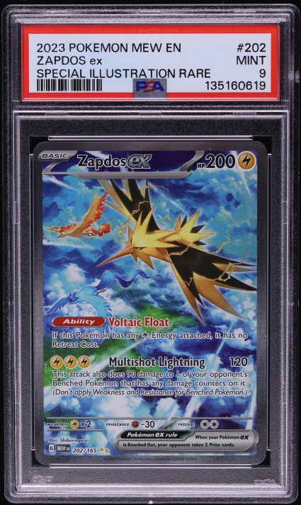 2023 Pokemon Scarlet & Violet 151 SIR Zapdos ex #202 PSA 9 MINT