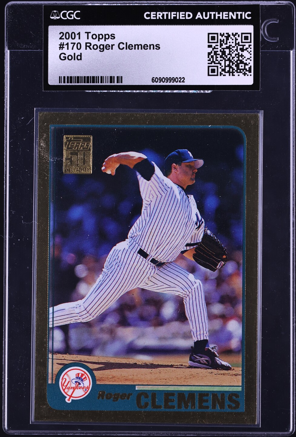 2001 Topps Gold Roger Clemens /2001 #170 CGC AUTH