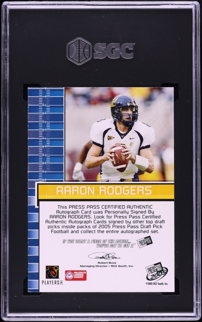 2005 Press Pass Power Pick Aaron Rodgers ROOKIE AUTO /250 SGC 8 NM-MT - Photo 2