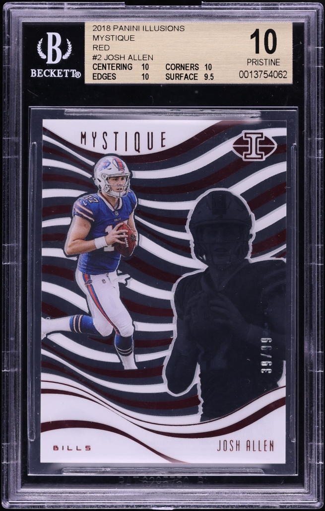 2018 Panini Illusions Mystique Red Josh Allen ROOKIE /99 #MQ-JA BGS 10 PRISTINE - Photo 1