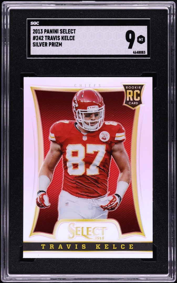 2013 Select Silver Prizm Travis Kelce ROOKIE #242 SGC 9 MINT - Photo 1