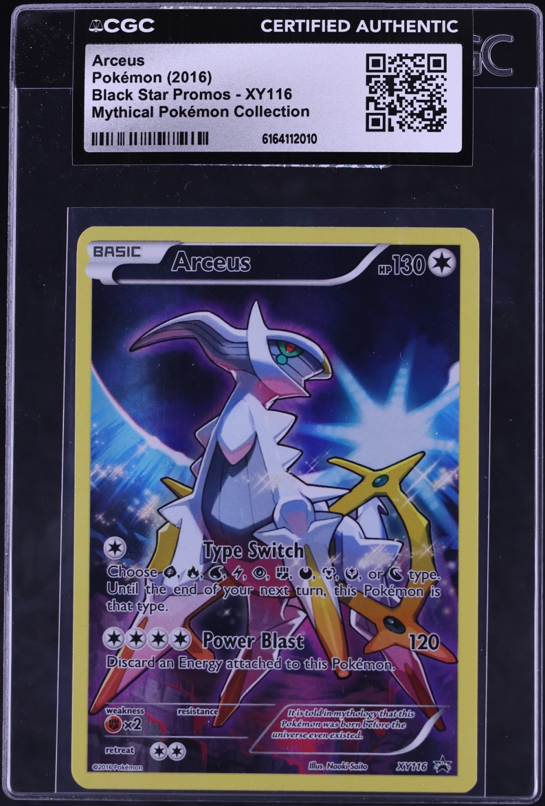 2016 Pokemon XY Promo Mythical Collection Full Art Arceus #XY116 CGC AUTH
