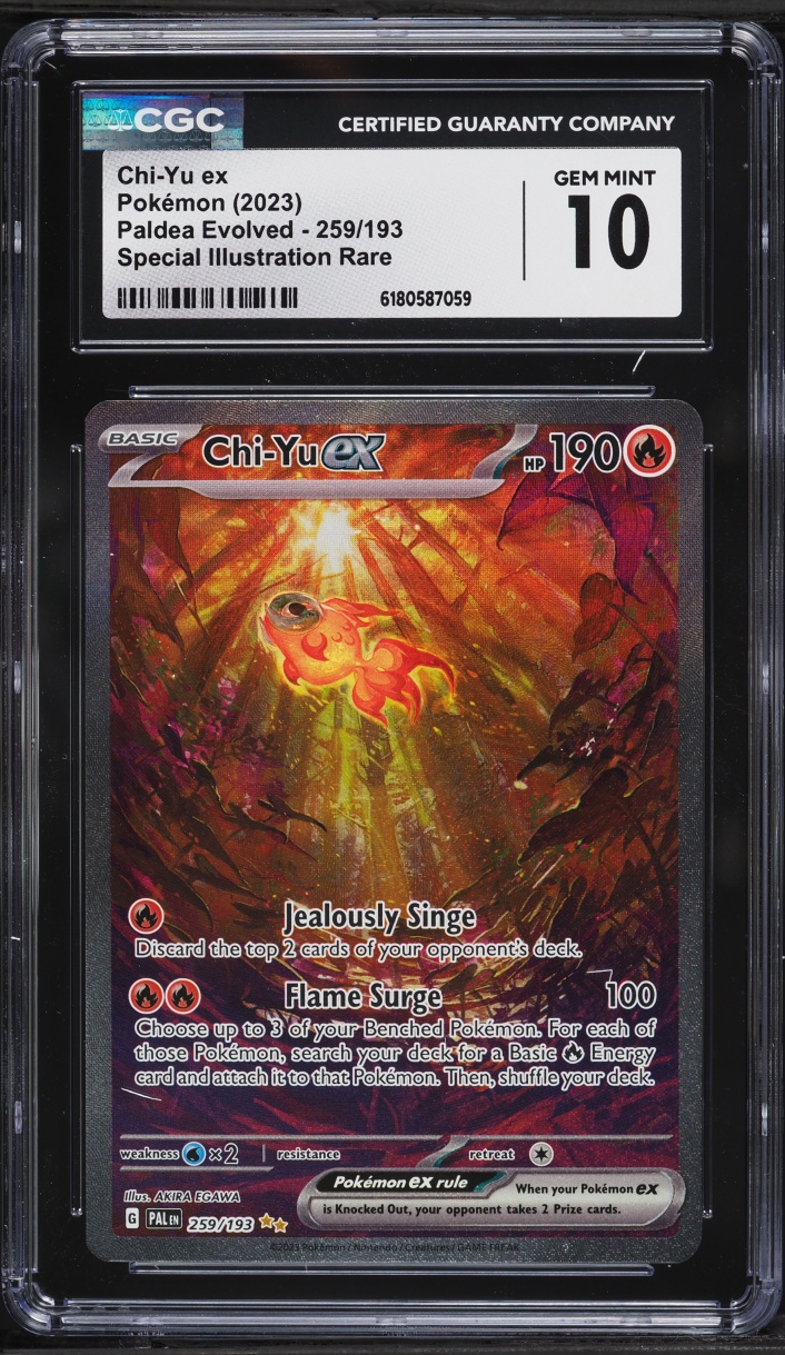 2023 Pokemon Scarlet & Violet Paldea Evolved SIR Chi-Yu ex #259 CGC 10 GEM MINT