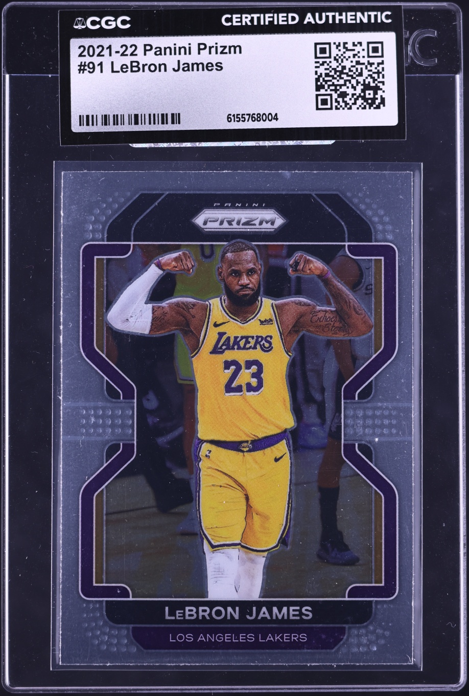 2021 Panini Prizm LeBron James #91 CGC AUTH