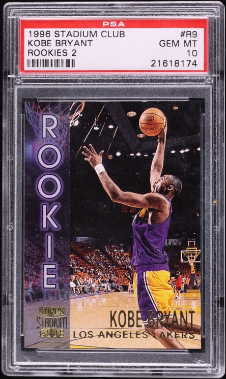 1996 Stadium Club 2 Kobe Bryant ROOKIE #R9 PSA 10 GEM MINT