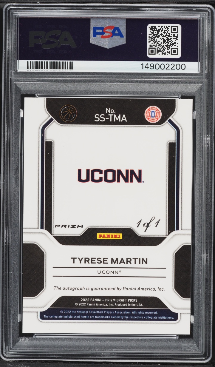 2022 Panini Prizm Draft Sensational White Sparkle Tyrese Martin ROOKIE AUTO 1/1 #SS-TMA PSA 10