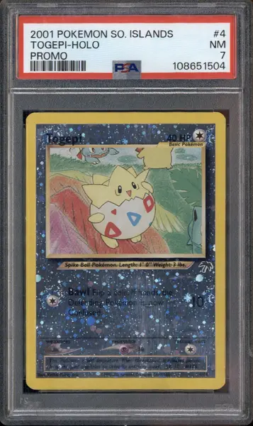 2001 Pokemon Southern Islands #4/18 Togepi PSA 7
