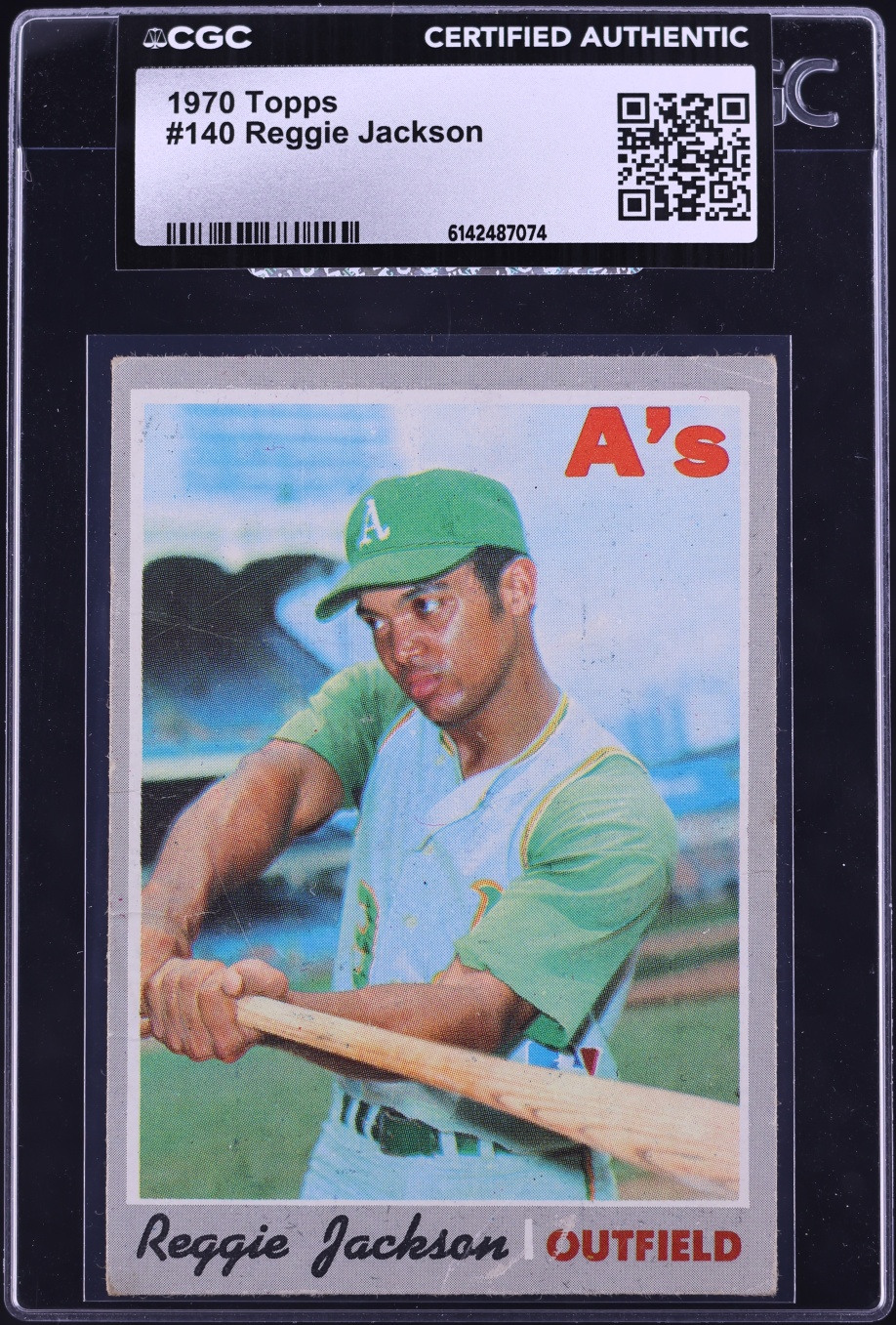 1970 Topps Reggie Jackson #140 CGC AUTH