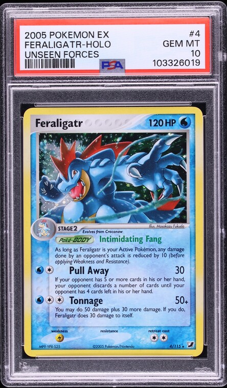 2005 Pokemon EX Unseen Forces Holo Feraligatr #4 PSA 10 GEM MINT