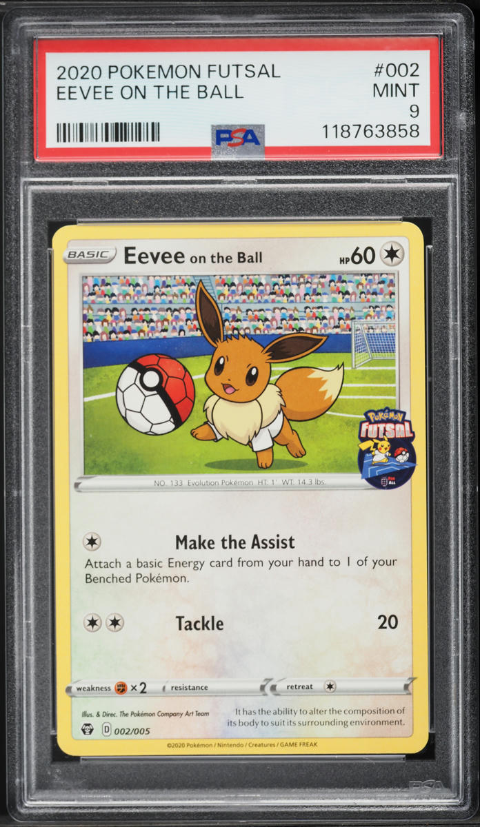 2020 Pokemon Sword & Shield Futsal Eevee On The Ball #2 PSA 9 MINT