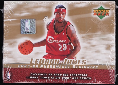 2003 Upper Deck LeBron James Phenomenal Beginning Basketball Sealed Wax Box, 20ct Cards