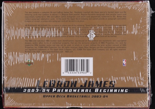 2003 Upper Deck LeBron James Phenomenal Beginning Basketball Sealed Wax Box, 20ct Cards - Photo 2