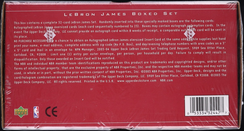 2003 Upper Deck LeBron James Basketball Sealed Wax Box, 32ct Cards - Photo 2