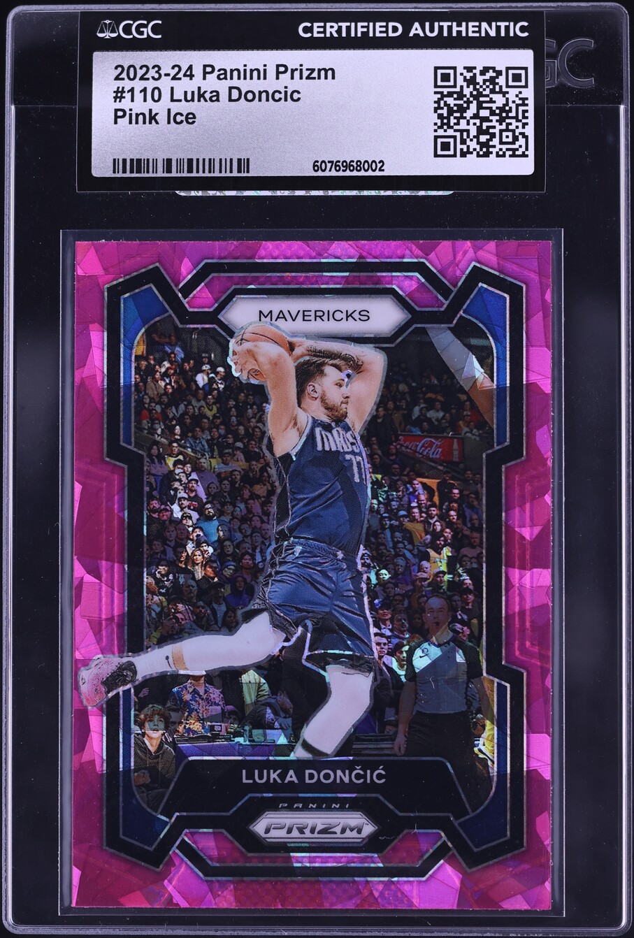 2023 Panini Prizm Pink Ice Luka Doncic #110 CGC AUTH