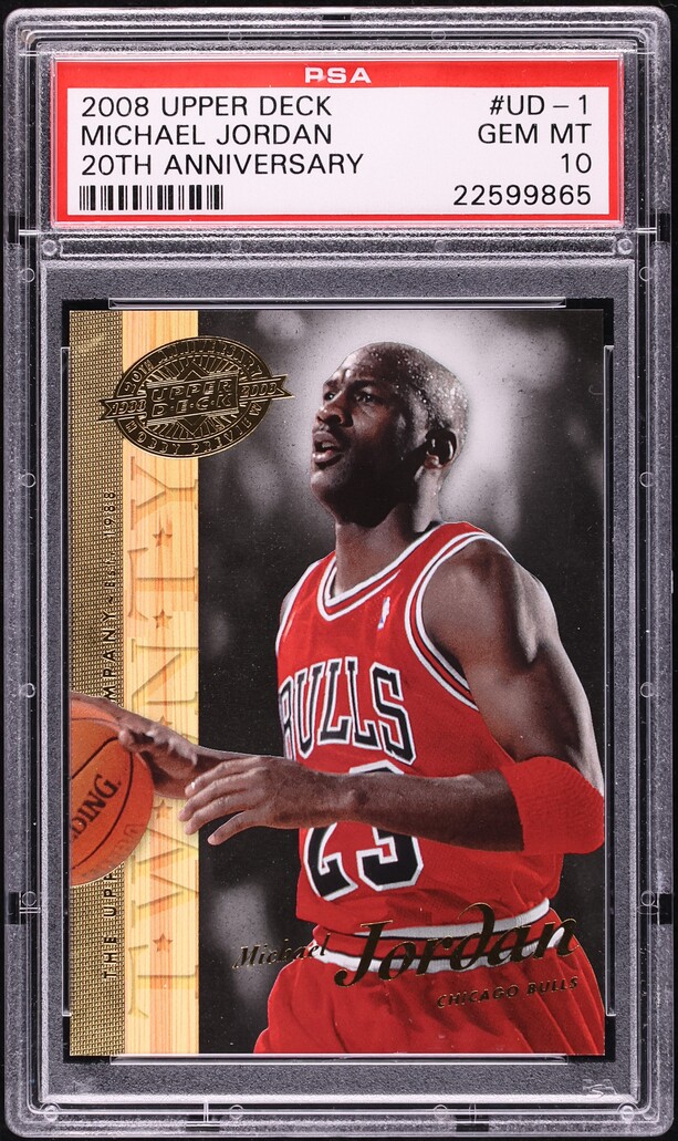 2008 Upper Deck 20th Anniversary Michael Jordan #UD-1 PSA 10 GEM MINT