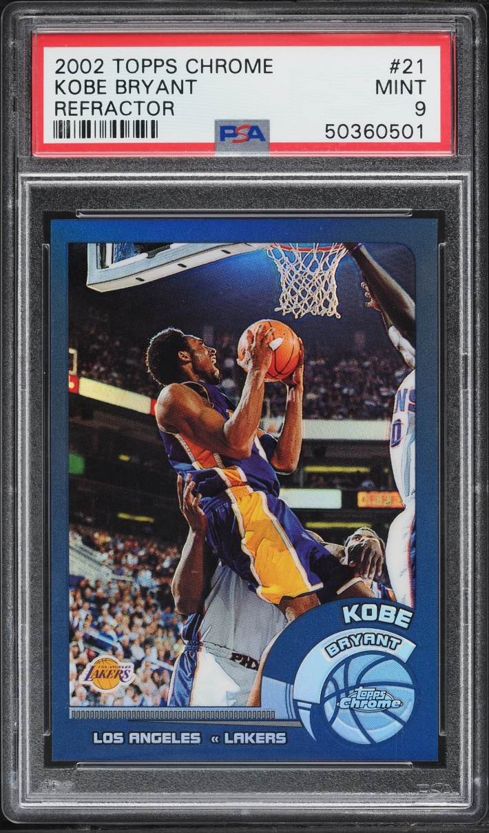 2002 Topps Chrome Refractor Kobe Bryant #21 PSA 9 MINT