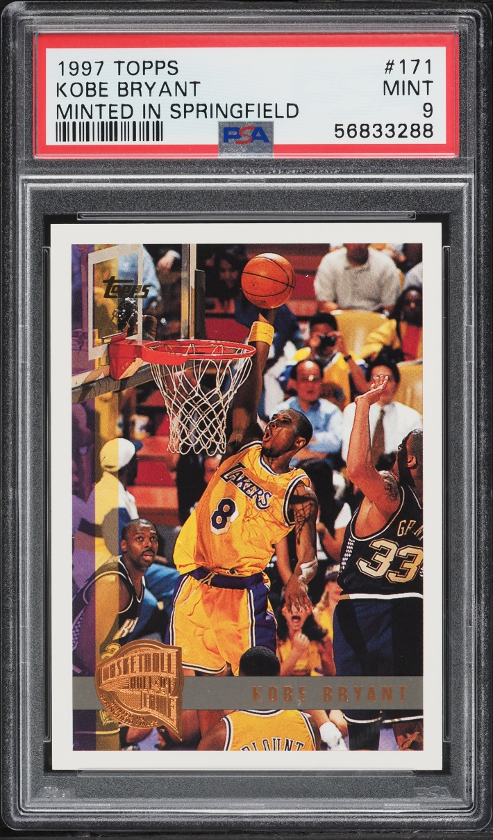 1997 Topps Minted In Springfield Kobe Bryant #171 PSA 9 MINT