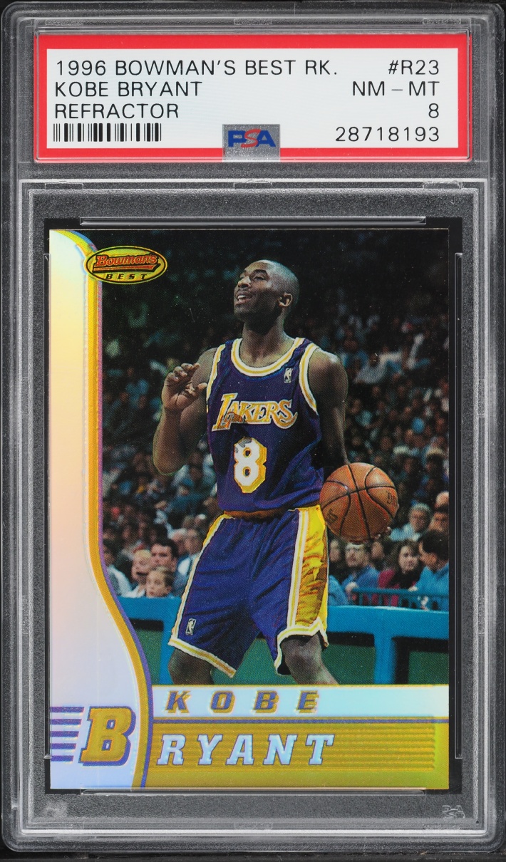 1996 Bowman's Best Refractor Kobe Bryant ROOKIE #R23 PSA 8 NM-MT