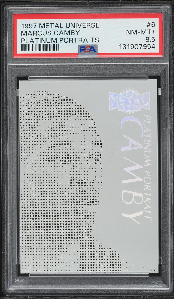 1997 Metal Universe Platinum Portrait Marcus Camby #6 PSA 8.5 NM-MT+