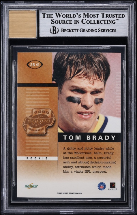 2000 Score Preview Tom Brady ROOKIE AUTO #SR41 BGS 8.5 NM-MT+ - Photo 2