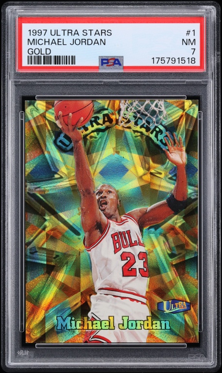 1997 Ultra Stars Gold Michael Jordan #1 PSA 7 NRMT