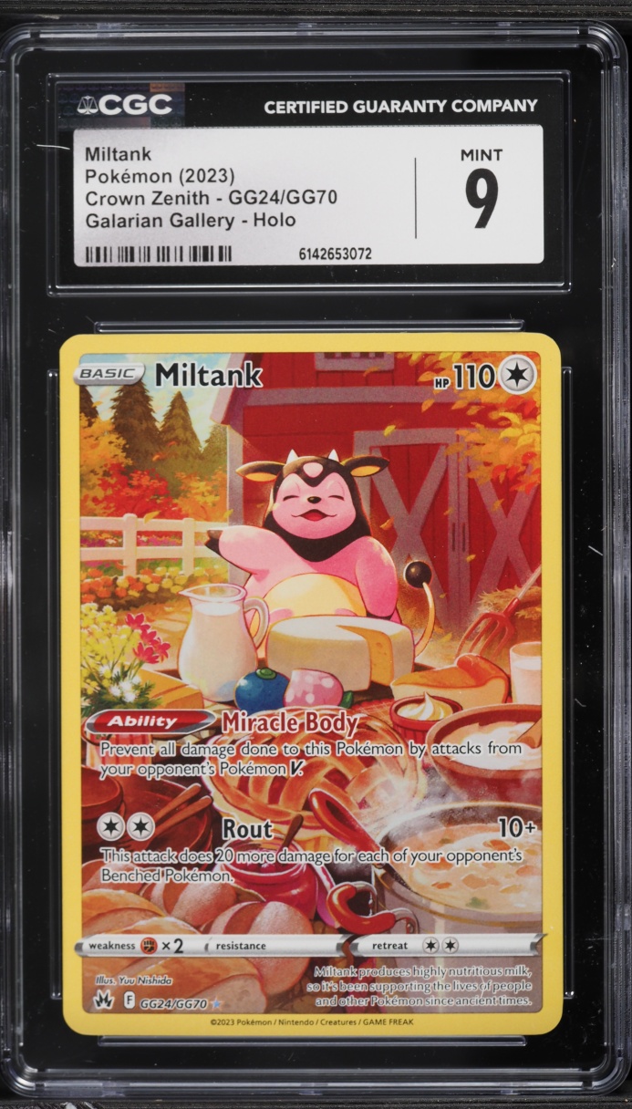 2023 Pokemon Sword & Shield Crown Zenith Alt Art Miltank #GG24 CGC 9 MINT
