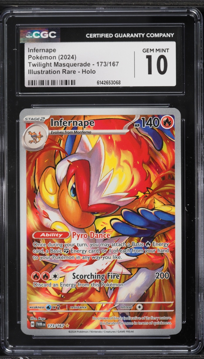 2024 Pokemon Scarlet & Violet Twilight Masquerade IR Infernape #173 CGC 10 GEM MINT