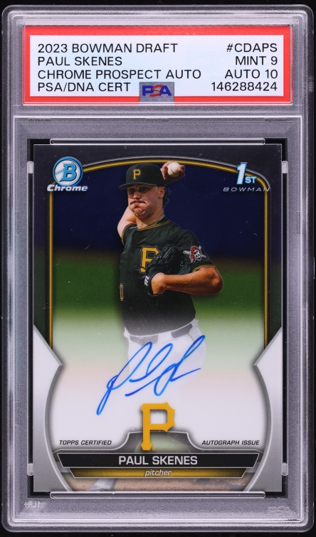 2023 Bowman Chrome Draft Paul Skenes PROSPECT AUTO DNA 10 #CDA-PS PSA 9 MINT