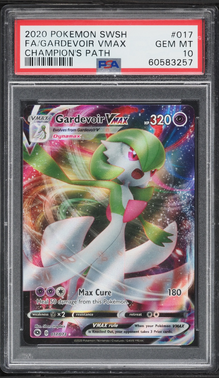 2020 Pokemon Sword & Shield Champion's Path Full Art Gardevoir VMAX #17 PSA 10 GEM MINT