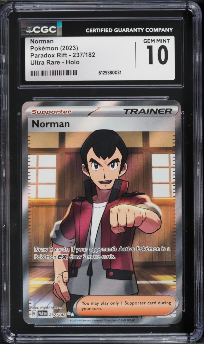 2023 Pokemon Scarlet & Violet Paradox Rift Full Art Norman #237 CGC 10 GEM MINT