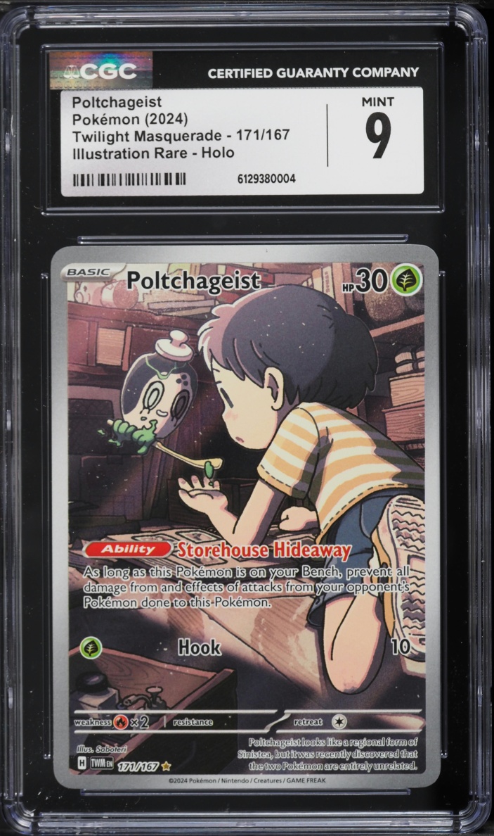 2024 Pokemon Scarlet & Violet Twilight Masquerade IR Poltchageist #171 CGC 9 MINT