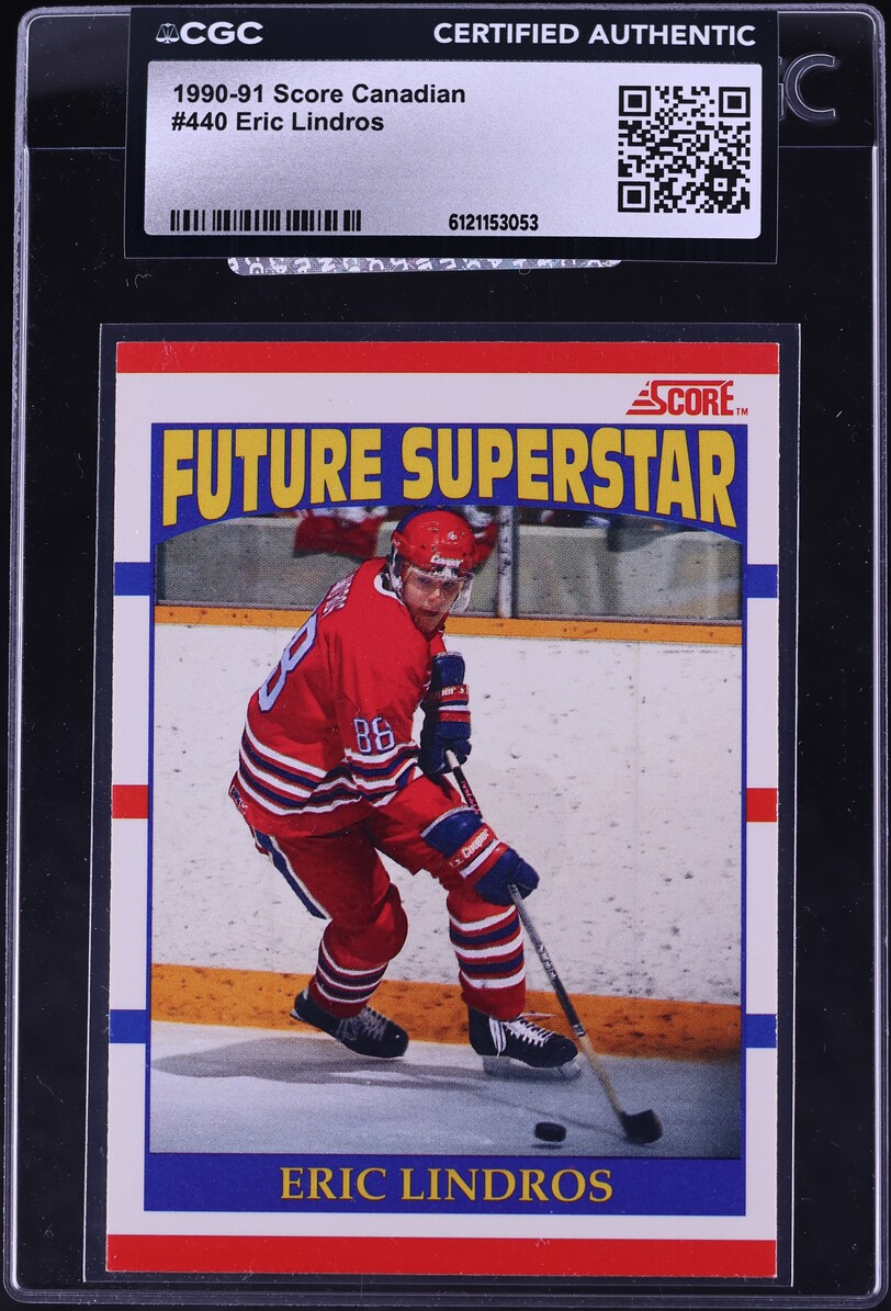 1990 Score Canadian Eric Lindros ROOKIE #440 CGC AUTH