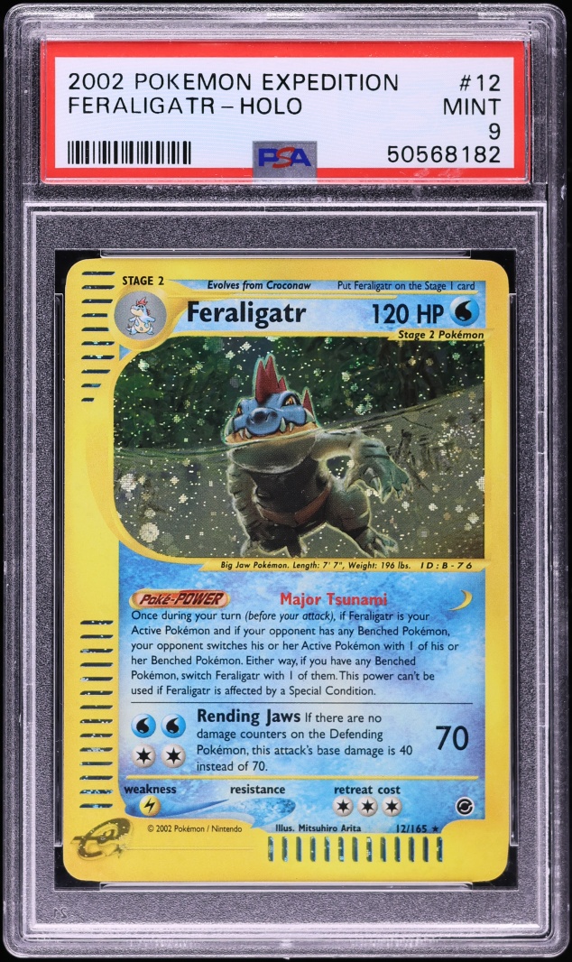 2002 Pokemon Expedition Holo Feraligatr #12 PSA 9 MINT