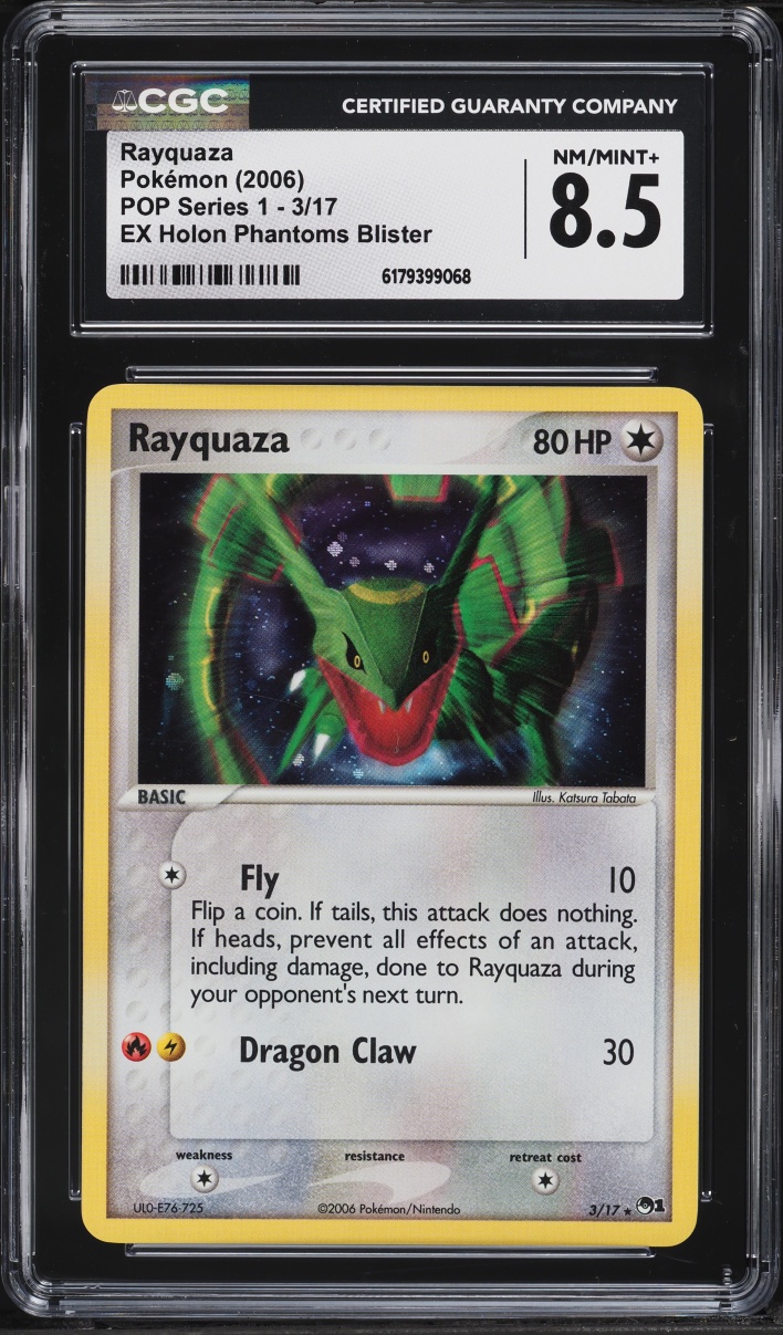 2006 Pokemon POP Series 1 Holo Rayquaza #3 CGC 8.5 NM-MT+