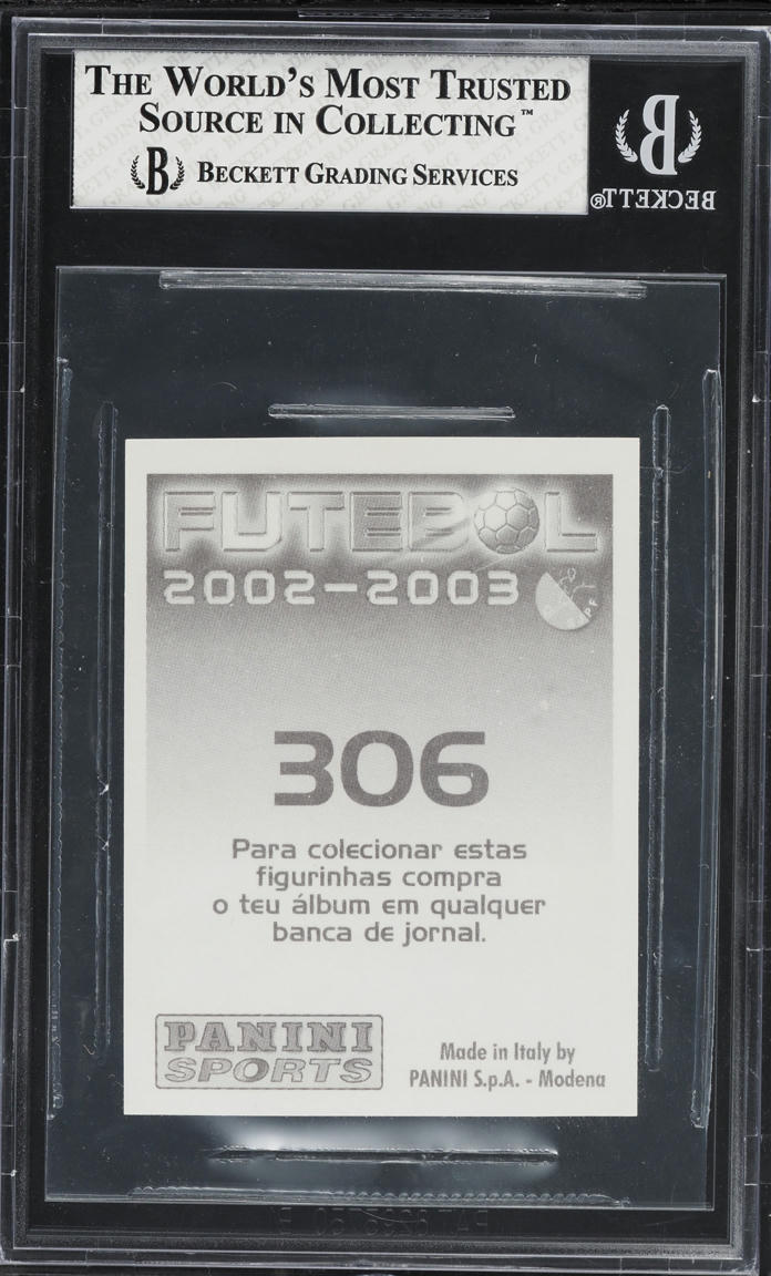 2002 Panini Futebol Portugal Stickers Cristiano Ronaldo ROOKIE #306 BGS 8 NM-MT