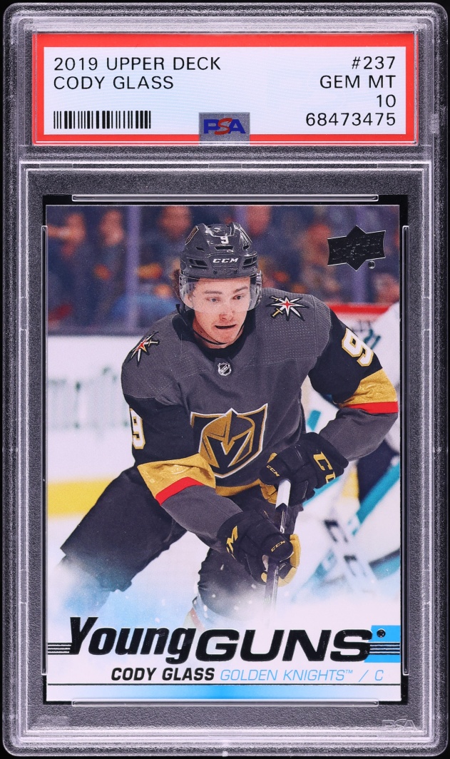 2019 Upper Deck Young Guns Cody Glass ROOKIE #237 PSA 10 GEM MINT