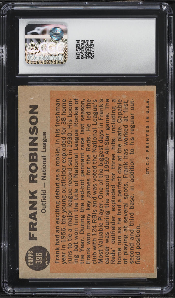 1962 Topps All-Star Frank Robinson #396 CGC 4 VGEX
