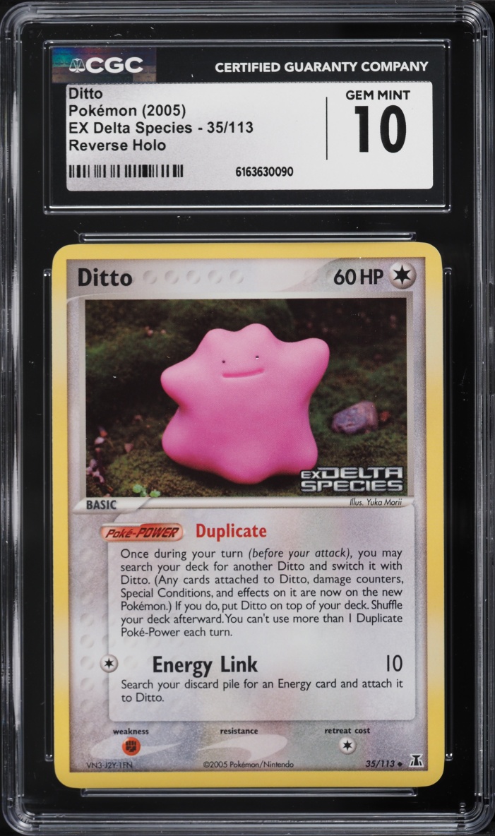 2005 Pokemon EX Delta Species Reverse Holo Ditto #35 CGC 10 GEM MINT