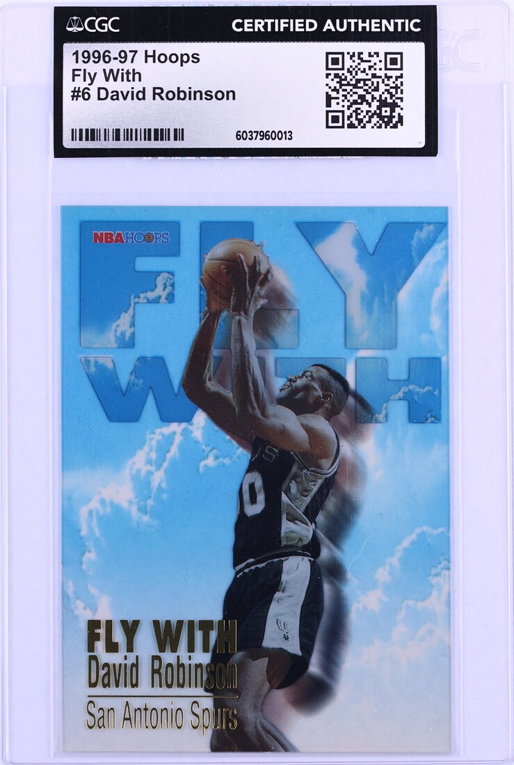 1996 Hoops Fly With David Robinson #6 CGC AUTH
